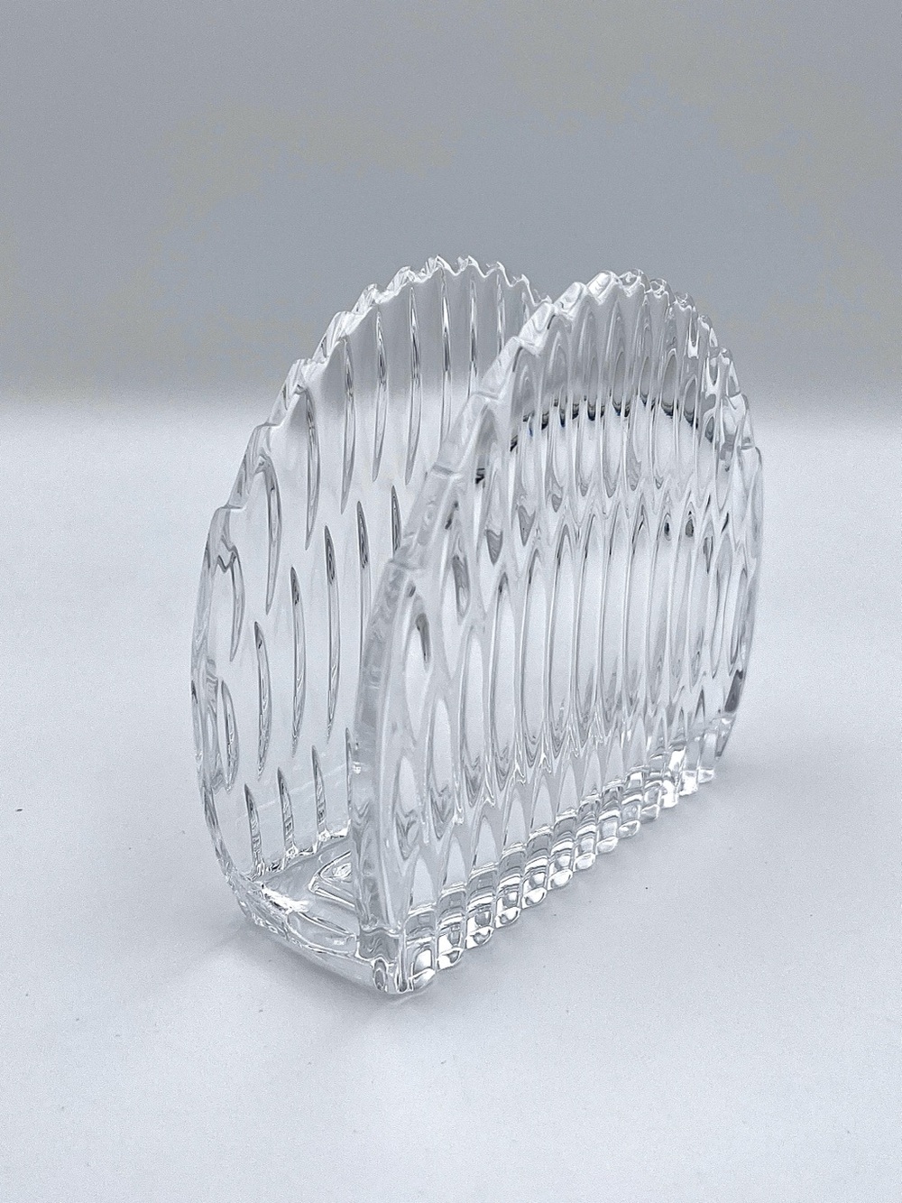VTG Princess House Royal Highlights #831 Crystal Napkin Holder w 8 Napkin Rings - Picture 4 of 14